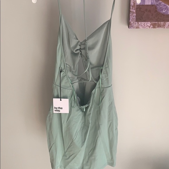 Party Dress from Revolve in sage. - Picture 2 of 2